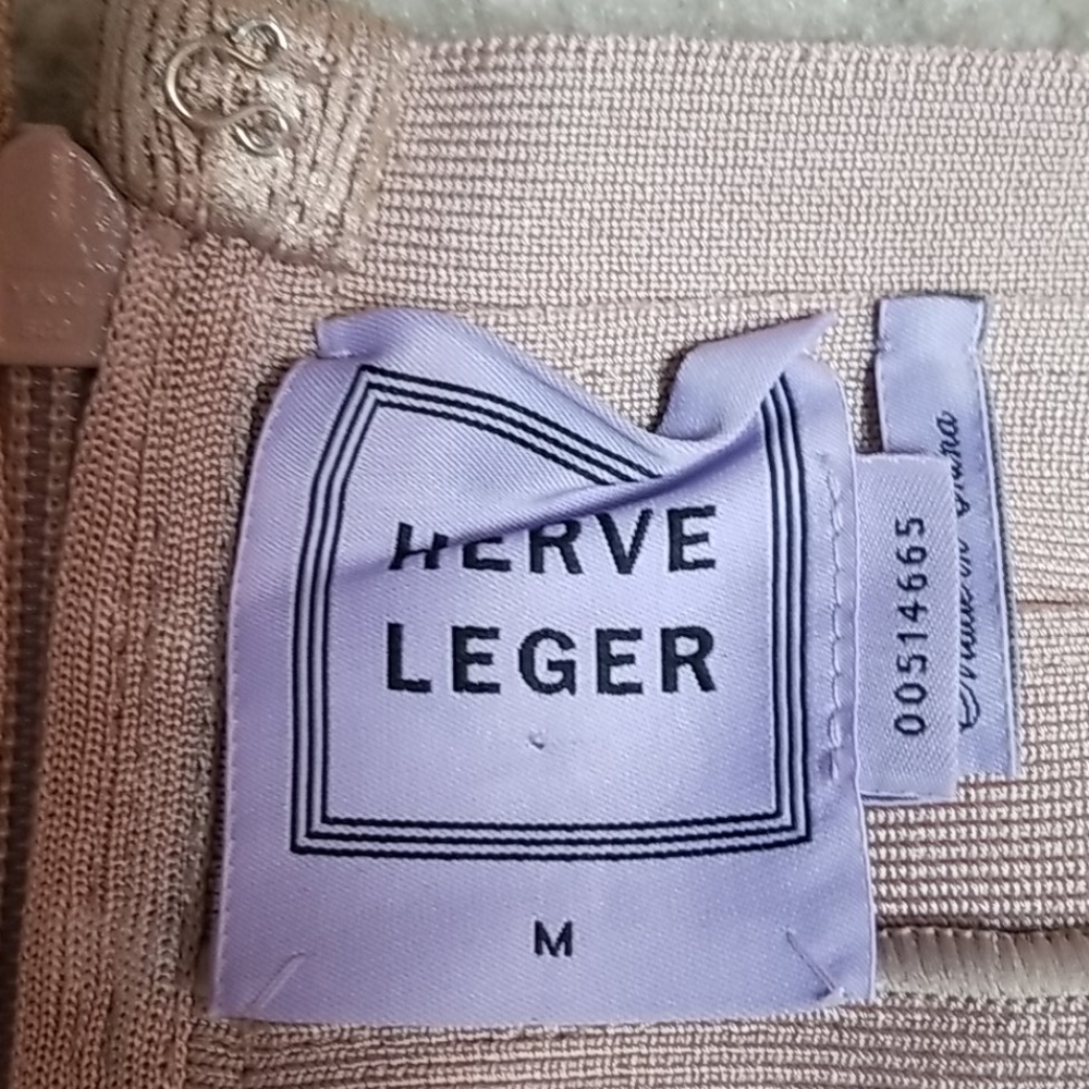 Herve Leger Carmen Rose Gold Dress size M - Picture 4 of 4